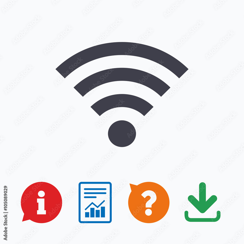 Wifi sign. Wi-fi symbol. Wireless Network. Wifi sign. Wi-fi symbol. Wireless Network.