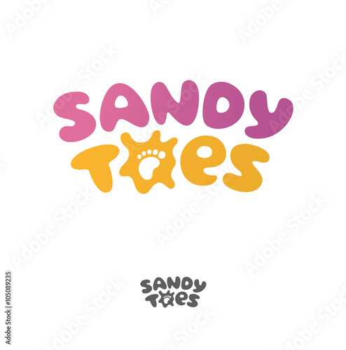 baby's or toddler's foot mark toe vector graphic. This logo can represent play school, nursery or pre-school of kids & toddlers or baby care centers, etc