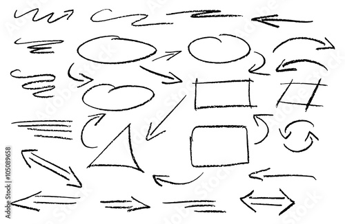 Hand gezeichnet Design Infografik Elemente 