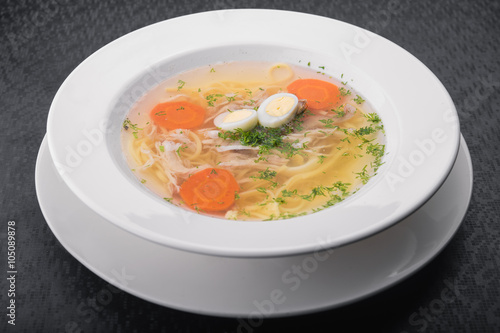 chicken soup with eggs