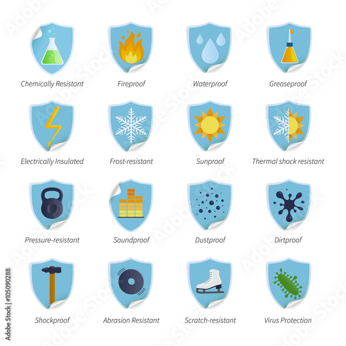 Protection Proof Flat Color Stickers