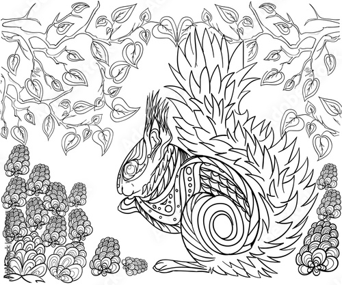 Wallpaper Mural Hand drawn ink pattern. Coloring book Coloring for adult Torontodigital.ca