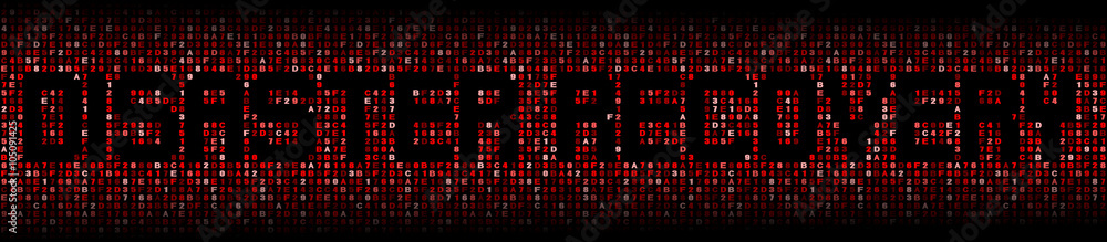 Disaster Recovery text on hex code illustration Disaster Recovery text on hex code illustration