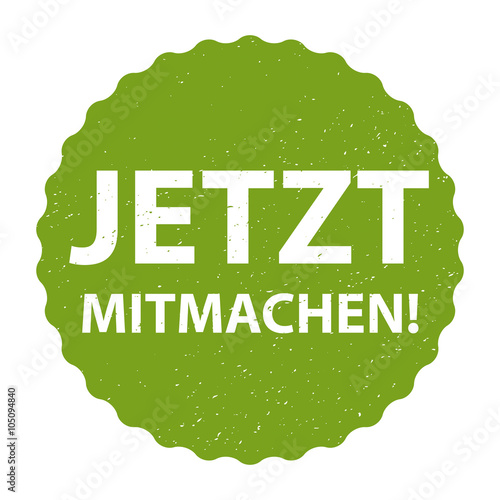 Jetzt mitmachen! Sticker - Vektor Illustration