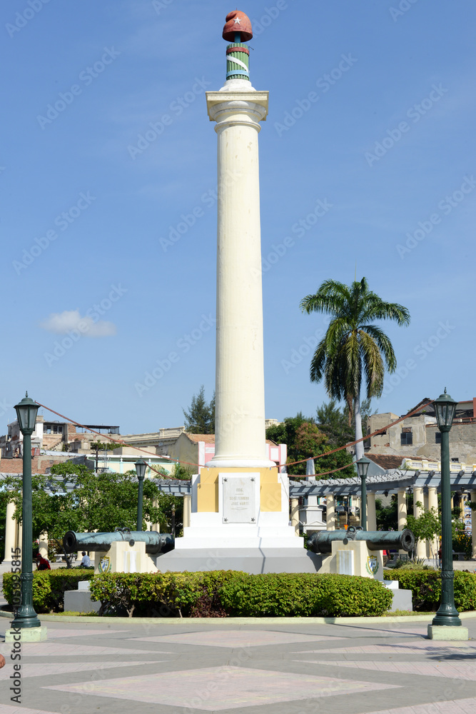 Jose Marti monument on Marte square at Santiago de Cuba