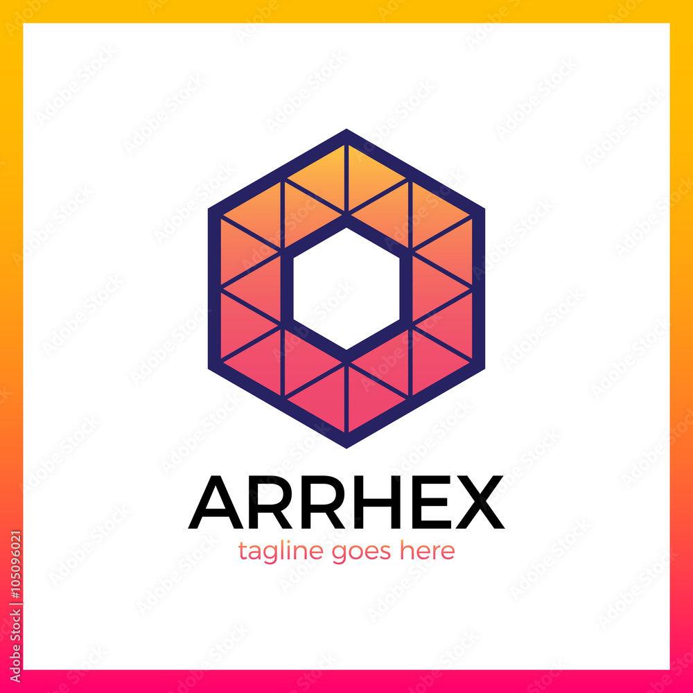 Fototapeta premium Hexagon Arrow Logo