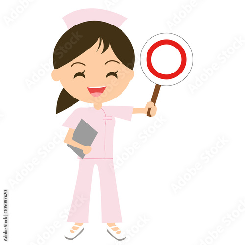 正解を示す看護師