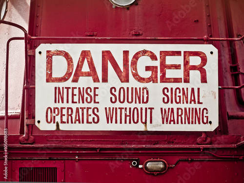 Photography "Danger, intense sound signal"