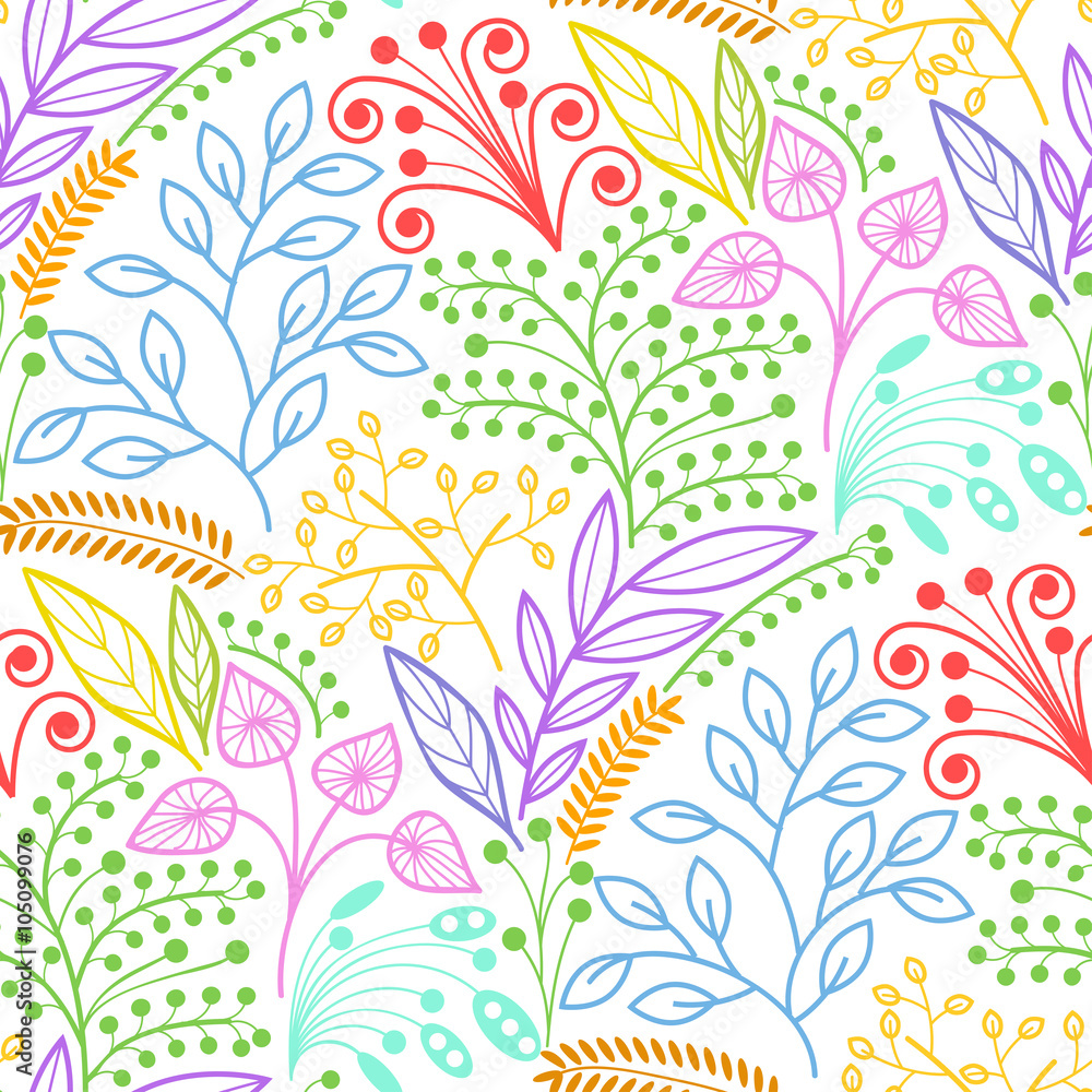 Bright floral seamless pattern Bright floral seamless pattern