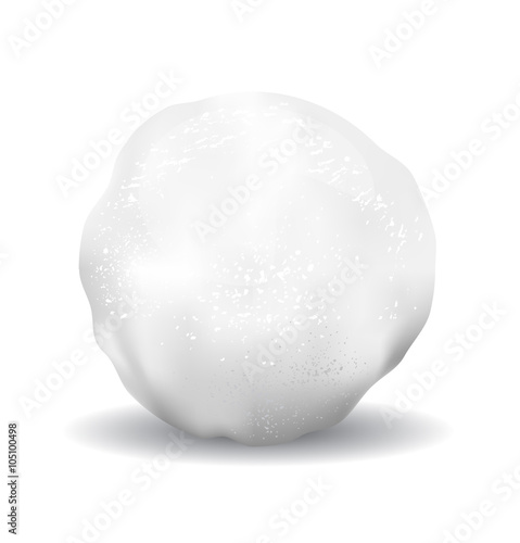 snowball vector icon illustration with textures isolated object
