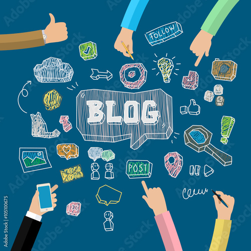 Writing an article for blog on computer. 