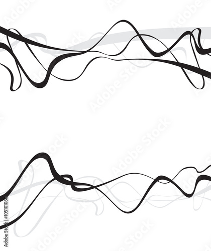 Abstract art design, Abstract background with curvy, curved lines wave gray shapes