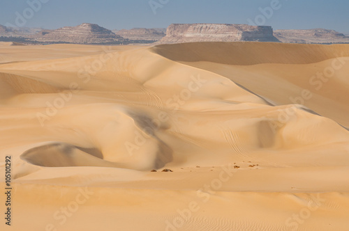 Golden sand in Sahara desert in Egypt