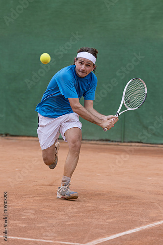 Tennis. Young playing tennis © fresnel6