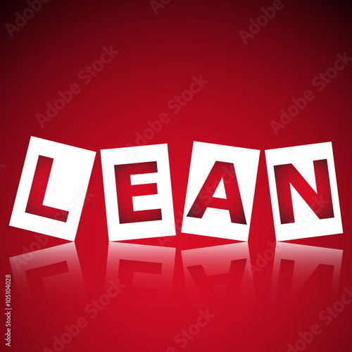 Vector illustration of abstract background with heading Lean