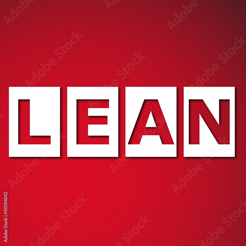 Vector illustration of abstract background with heading Lean
