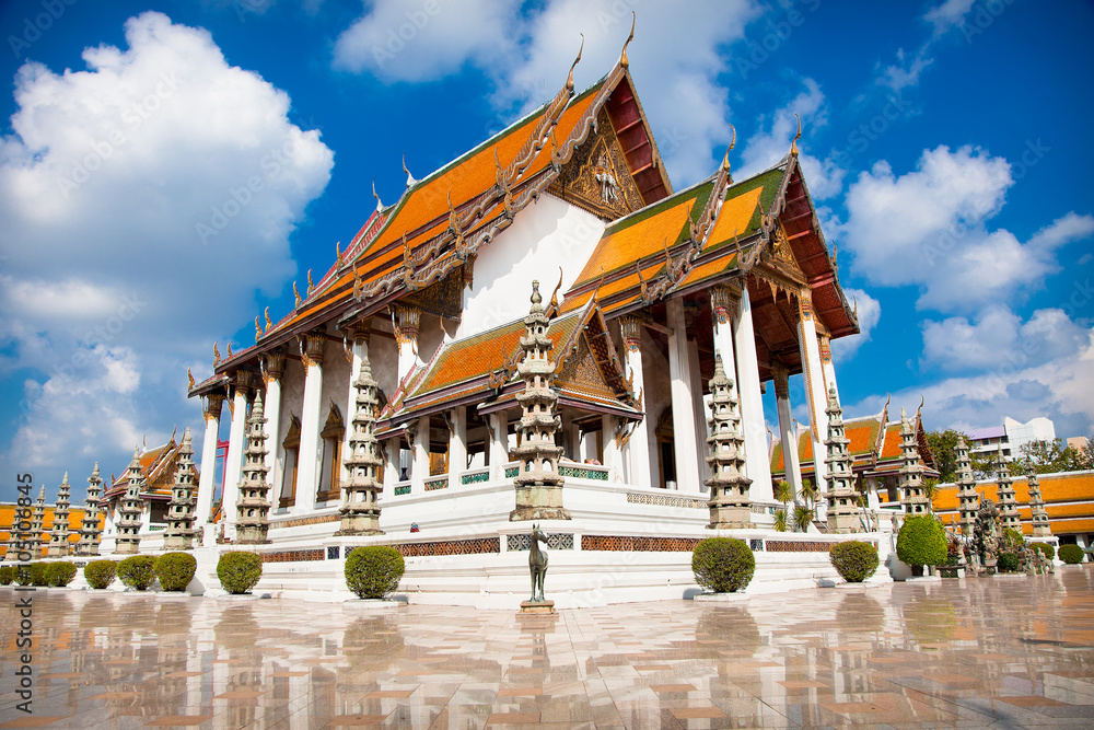 Wat Suthat Thep Wararam temple in Bangkok, Thailand
