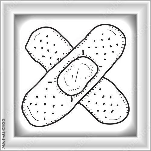 Simple doodle of a plaster