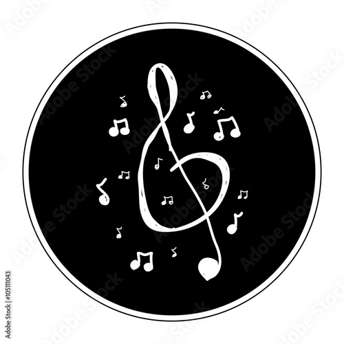 Simple doodle of music symbols