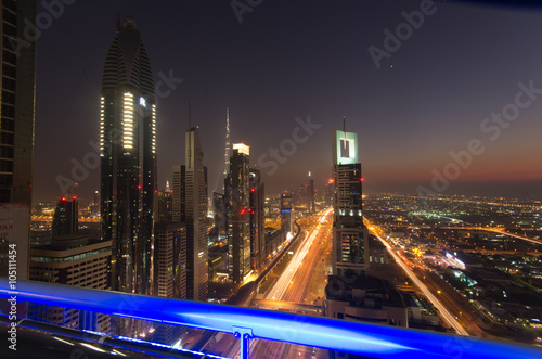 Dubai Skyline from hilton hotel