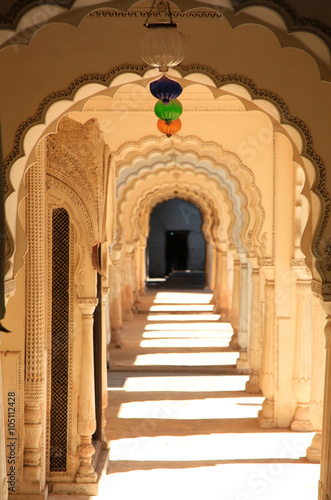 Historic Paigah tombs corridor in Hyderabad, India