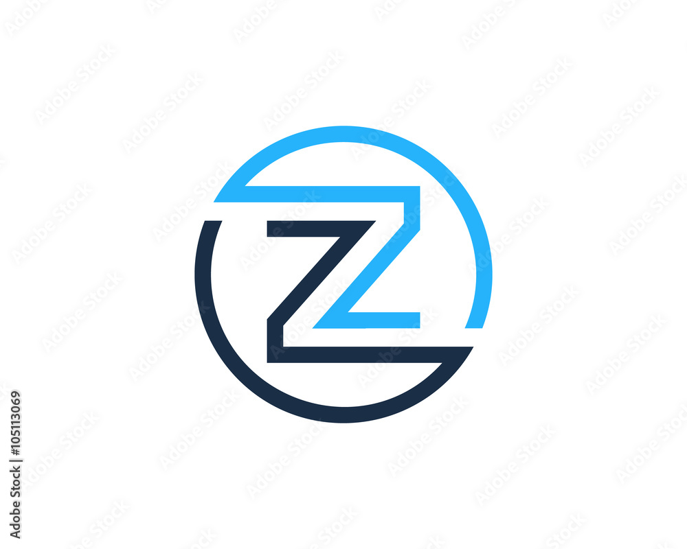 Letter Z Lines Circle Logo Letter Z Lines Circle Logo