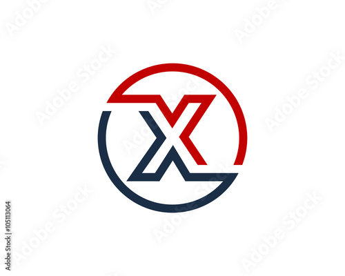 Free Download Letter X Lines Circle Logo - GFXLoad