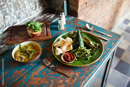 Balinese Nasi campur photo