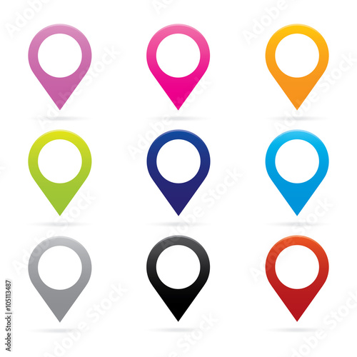 set map pointer icon marker GPS location flag symbol