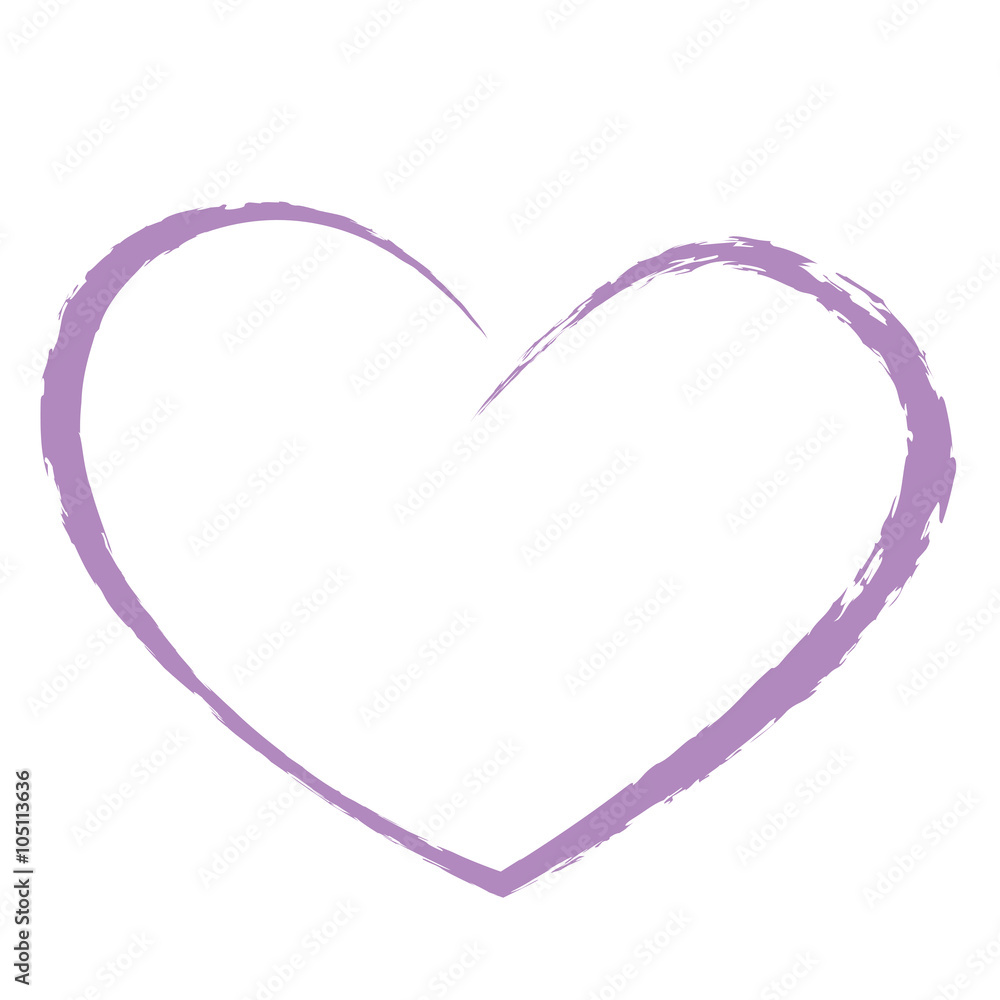 purple heart drawing love valentine