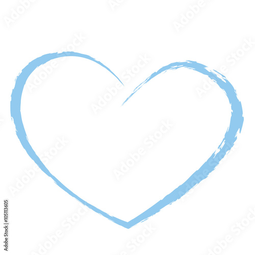 blue heart drawing love valentine
