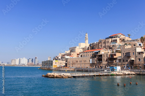 Old port of Jaffa with Tel Aviv's skyline in the background © STOCKSTUDIO