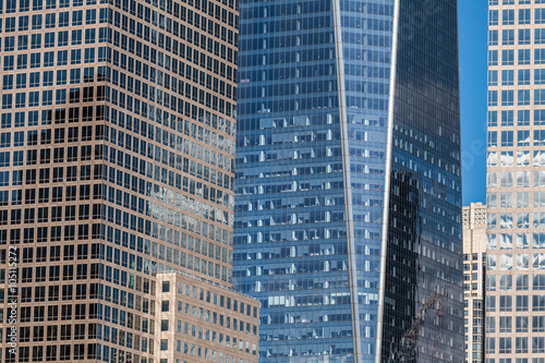 Office buildings and skyscrapers detail in New York City