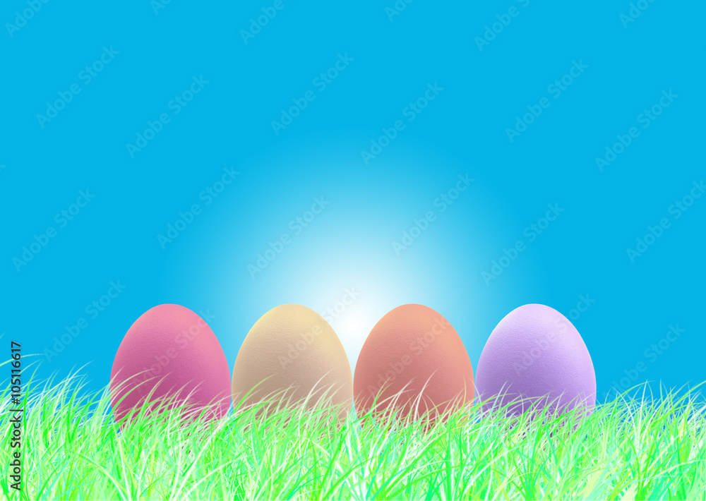 Happy Easter and eggs Easter
