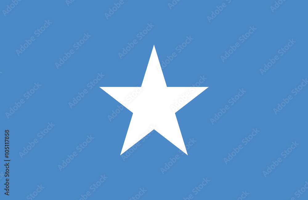 Somalian flag. Somalian flag.
