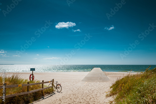 Amazing view to the sea and perfect beach in Sweden, Ystad  photo