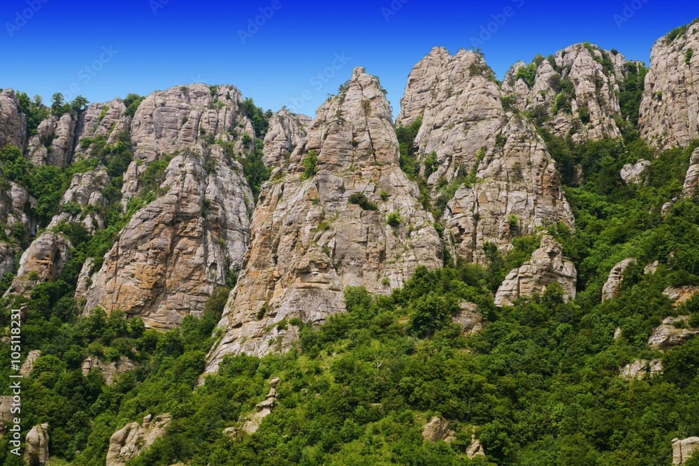 Slope mountain Demerdji, Crimea, Ukraine