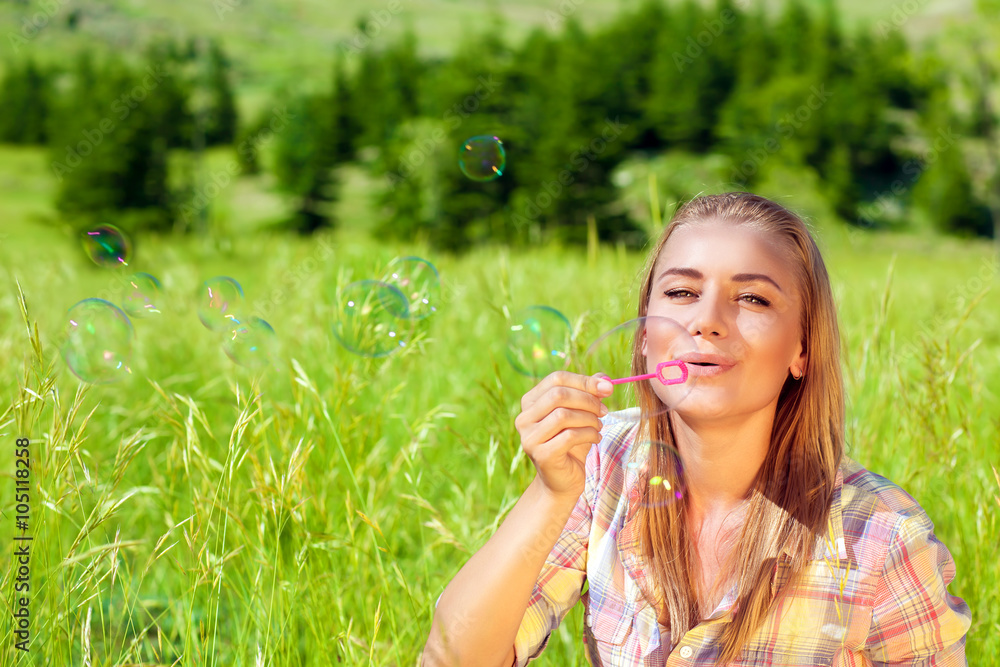 Happy woman outdoors