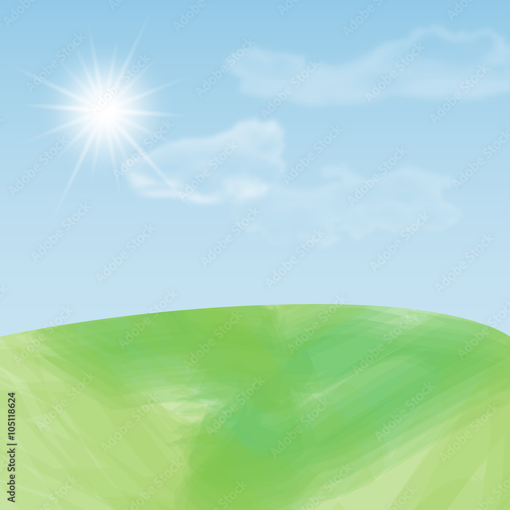 Obraz premium Simple abstract summer landscape