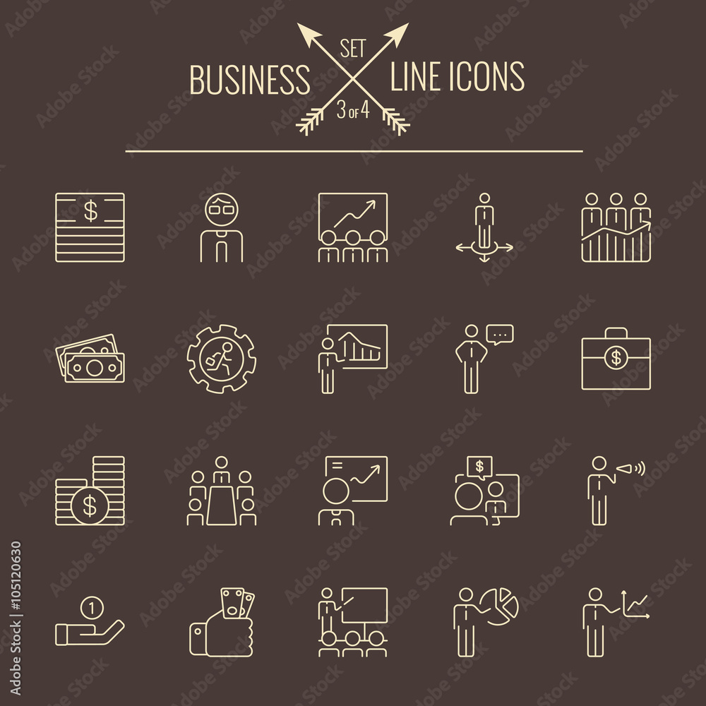 Business icon set. Business icon set.
