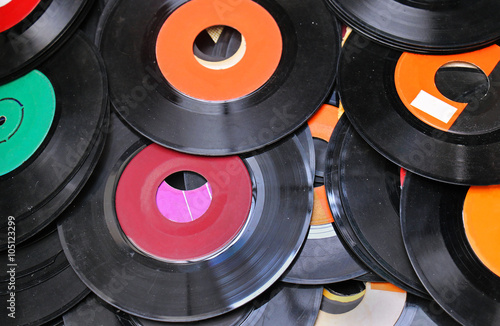 Old vinyl records