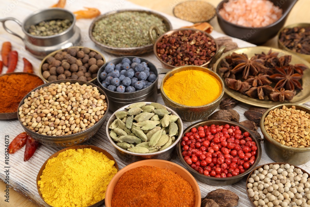 Indian spices. Indian spices.