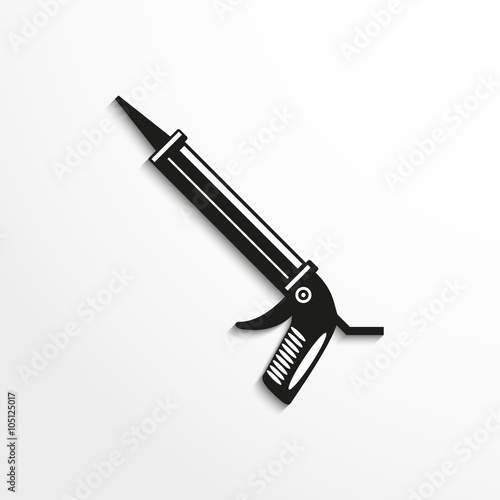 Sealant gun. Vector icon.