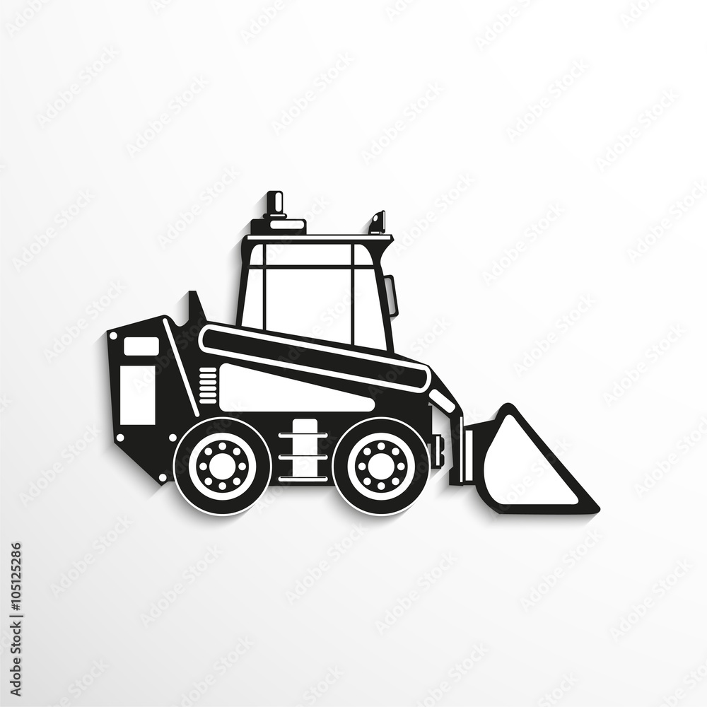 Naklejka premium Bulldozer. Vector icon.