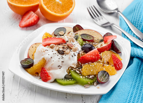 plate of fruit salad