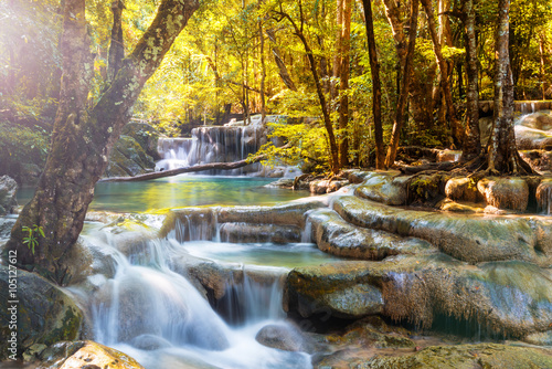 Fototapeta Naklejka Na Ścianę i Meble -  Beautiful waterfall in the deep forest