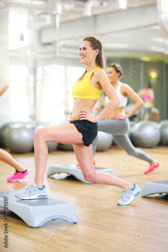 Group of women working out in gym