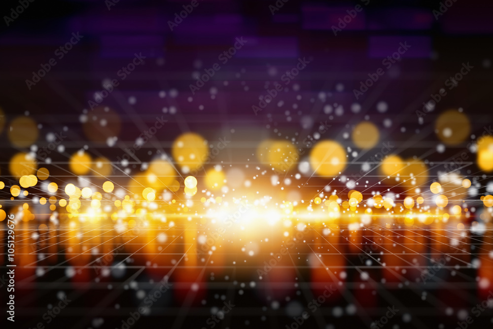 Bright yellow lights with reflection Bright yellow lights with reflection