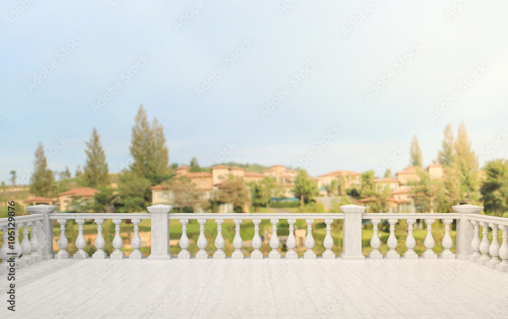 Naklejka premium Balcony And Terrace Of Blur Exterior Background