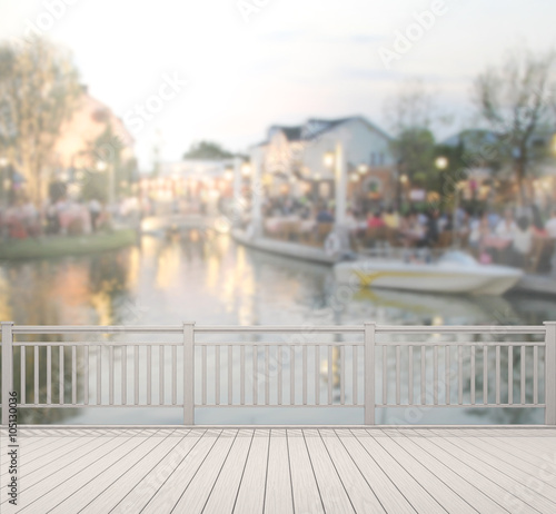 Balcony And Terrace Of Blur Exterior Background